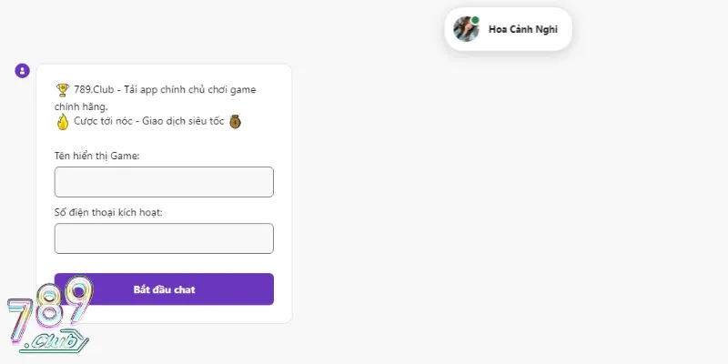 Trao đổi qua live chat 789 Club nhận phản hồi tức thì
