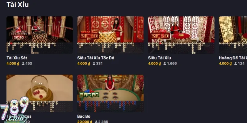 Vào 789Club cược Sicbo live full HD